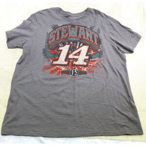 Stewart-Haas Racing Stewart 14 Graphic T-Shirt 2XL Gray 100% Cotton Casual Crewn